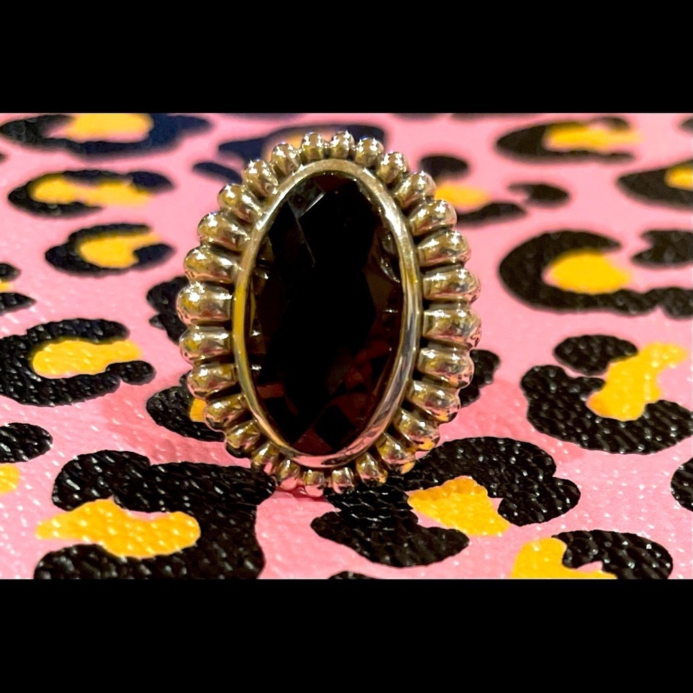 Lagos Caviar smoky topaz ring size 7